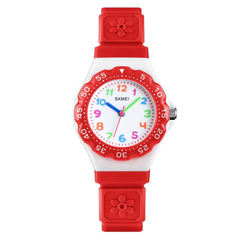 Waterproof Luminous LED Digital Touch Children watch  - red