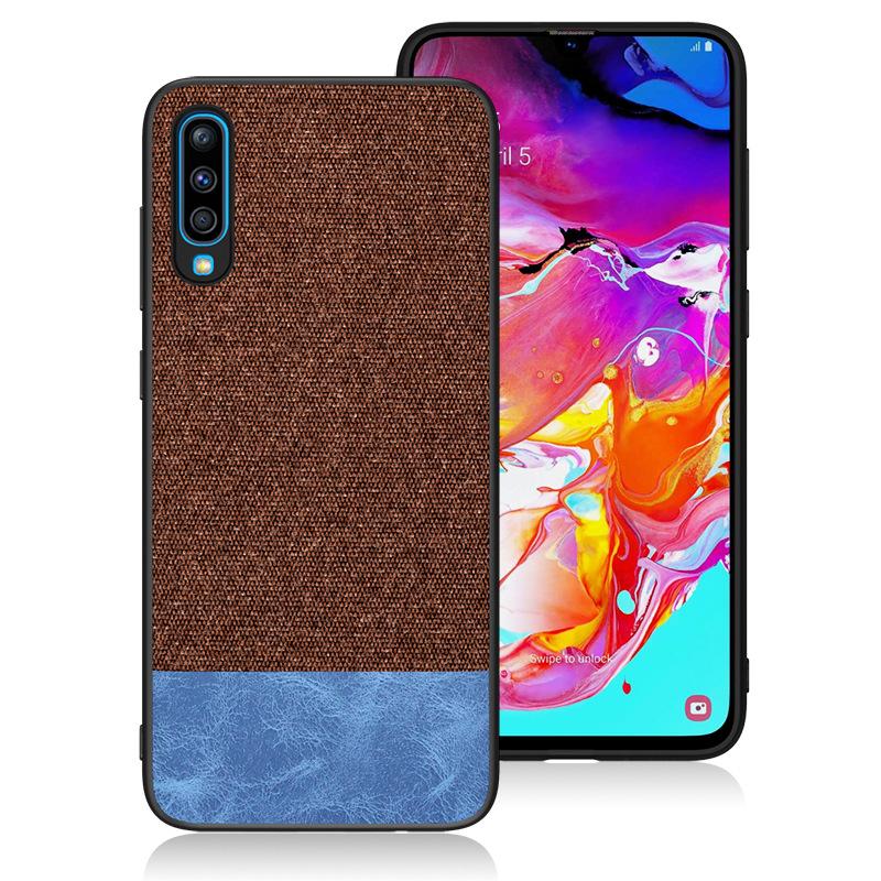 Anti impact Case for Samsung Galaxy A10E Brown&Blue oukasi-53