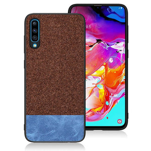 Anti impact Case for Samsung Galaxy A10E Brown&Blue oukasi-53