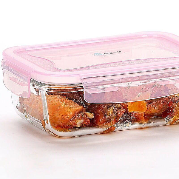 Lunch boxes totes 3 pcs microwave oven heating lunch box for office worker leakproof glass lunch box