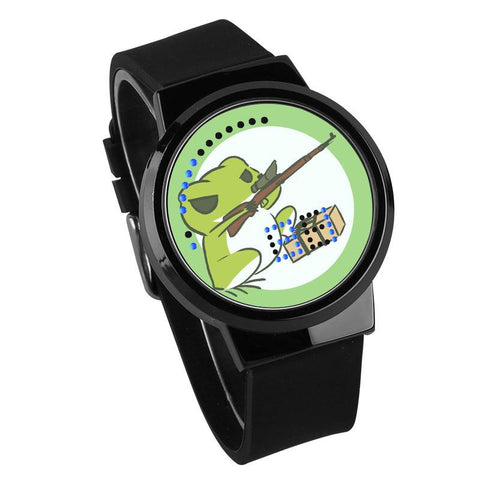 Waterproof Luminous LED Digital Touch Children watch - Travel frog #41