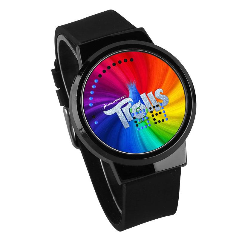 Waterproof Luminous LED Digital Touch Children watch  - Trolls #14