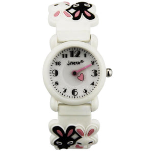 Waterproof Luminous LED Digital Touch Children watch  - White