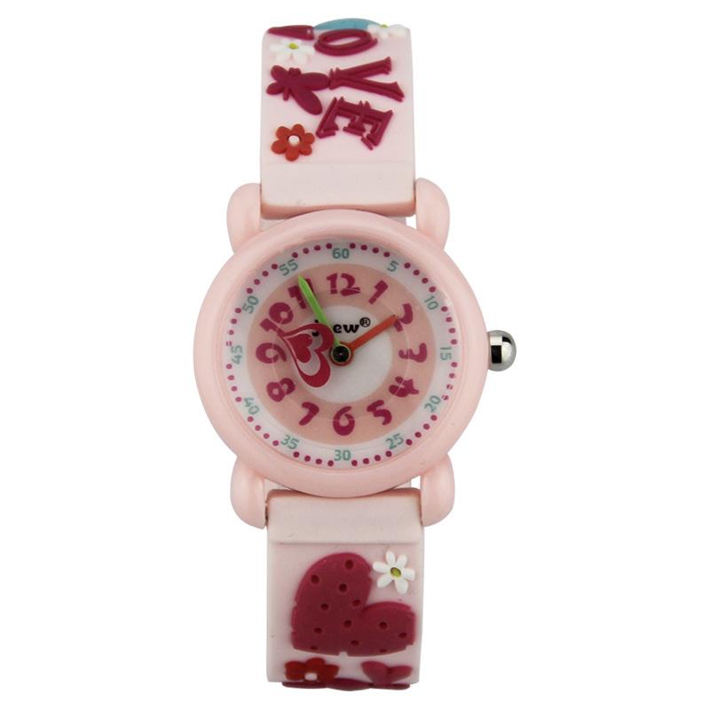 Waterproof Luminous LED Digital Touch Children watch  - Pink