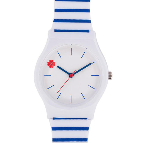 Waterproof Luminous LED Digital Touch Children watch  - White & Blue