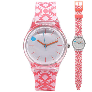 Waterproof Luminous LED Digital Touch Children watch  - Pink