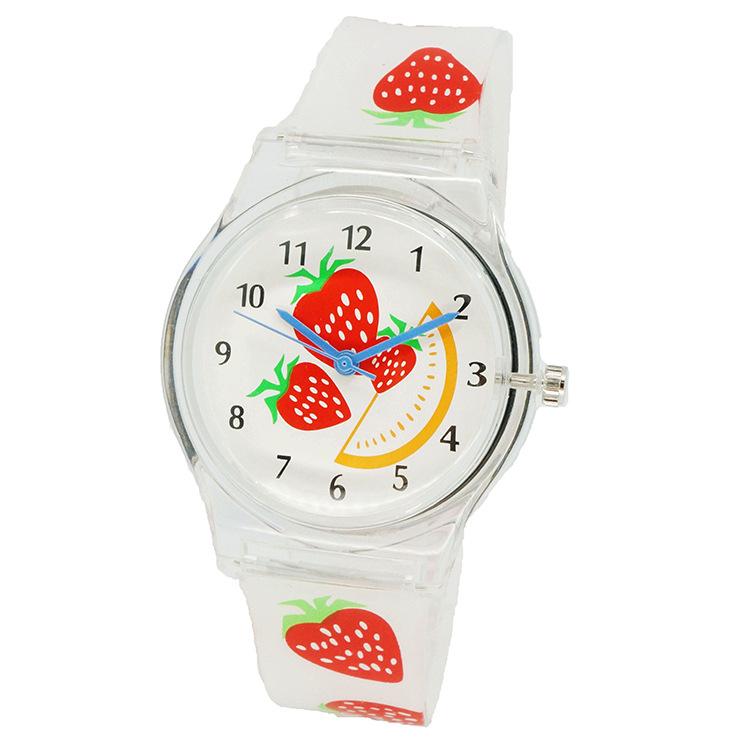 Waterproof Luminous LED Digital Touch Children watch  - Strawberry