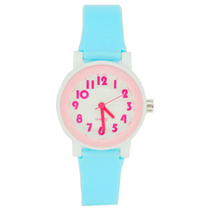 Waterproof Luminous LED Digital Touch Children watch  - White & Blue