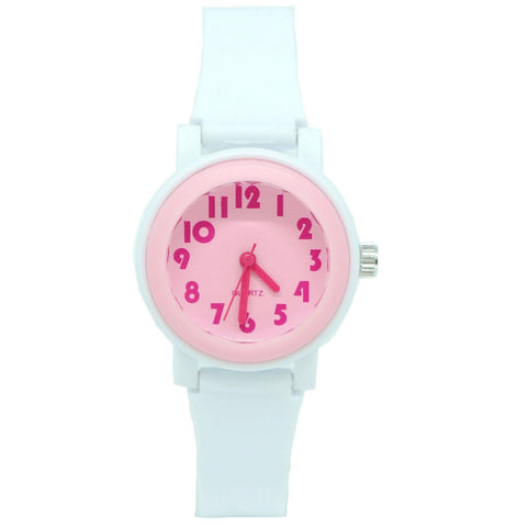 Waterproof Luminous LED Digital Touch Children watch  - White