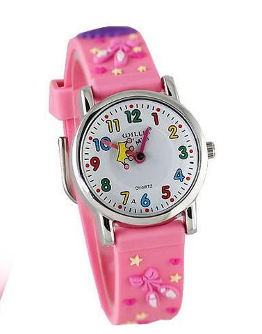 Waterproof Luminous LED Digital Touch Children watch  - Pink