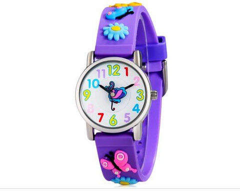 Waterproof Luminous LED Digital Touch Children watch  - purple