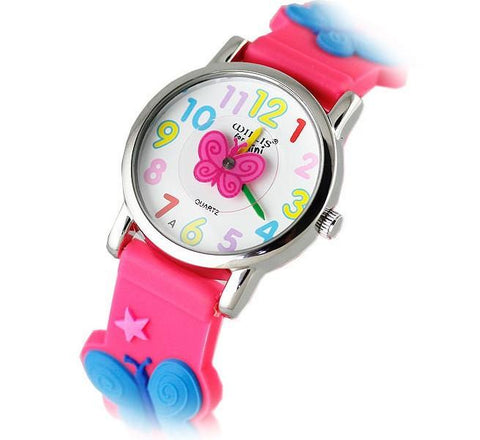 Waterproof Luminous LED Digital Touch Children watch  - Pink