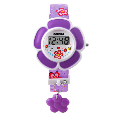 Waterproof Luminous LED Digital Touch Children watch  - purple