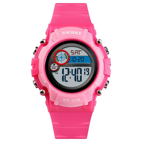 Waterproof Luminous LED Digital Touch Children watch  - red