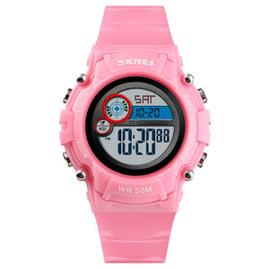 Waterproof Luminous LED Digital Touch Children watch  - Pink