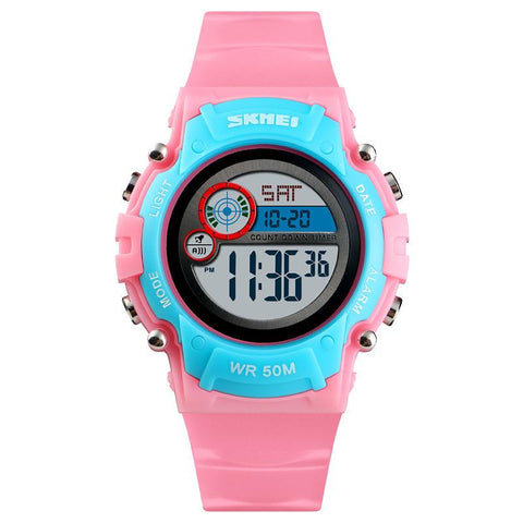 Waterproof Luminous LED Digital Touch Children watch  - Pink & Blue