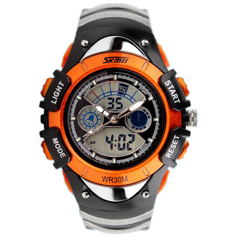 Waterproof Luminous LED Digital Touch Children watch  - Orange