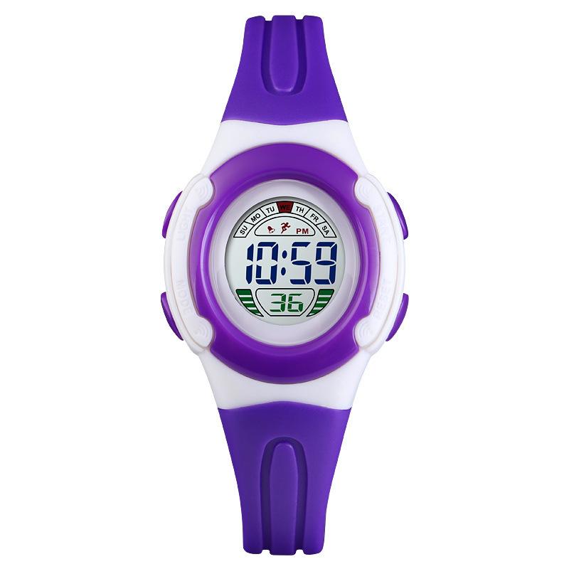 Waterproof Luminous LED Digital Touch Children watch  - purple