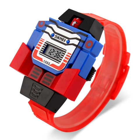 Waterproof Luminous LED Digital Touch Children watch  - red