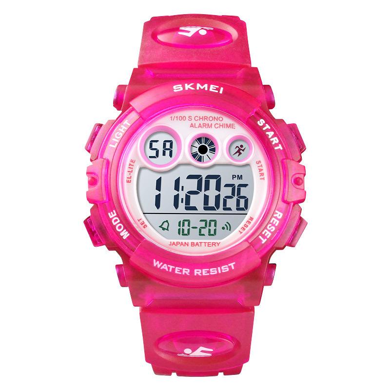 Waterproof Luminous LED Digital Touch Children watch  - red