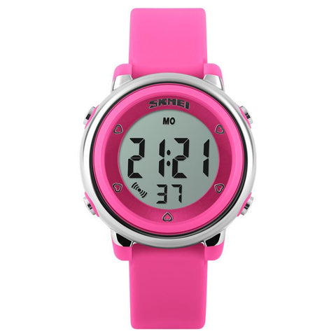 Waterproof Luminous LED Digital Touch Children watch  - Pink