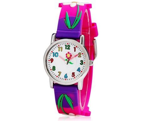 Waterproof Luminous LED Digital Touch Children watch  - Pink