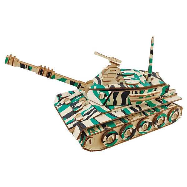 Develop kids intelligence Wooden 3D Puzzle 152 pieces - Main battle tank