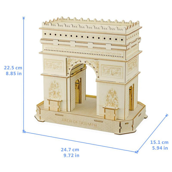 Develop kids intelligence Wooden 3D Puzzle 95 pieces - Arc de Triomphe in Paris