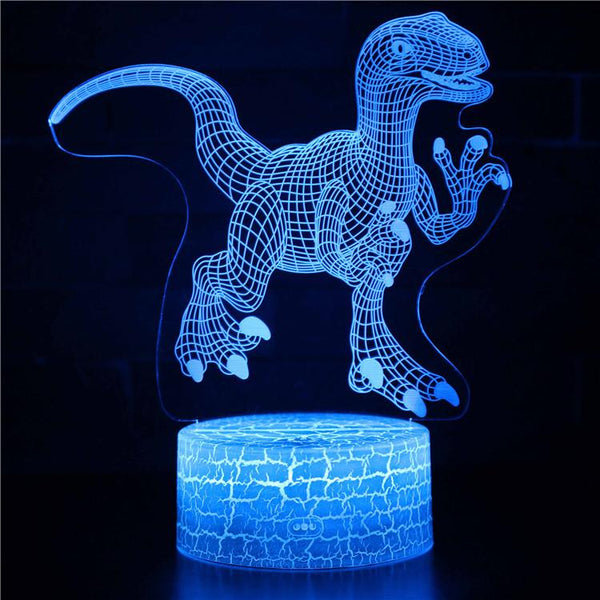 3D Touch Light Night 7 colors remote control - Dinosaur #23