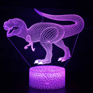 3D Touch Light Night 7 colors remote control - Dinosaur #26