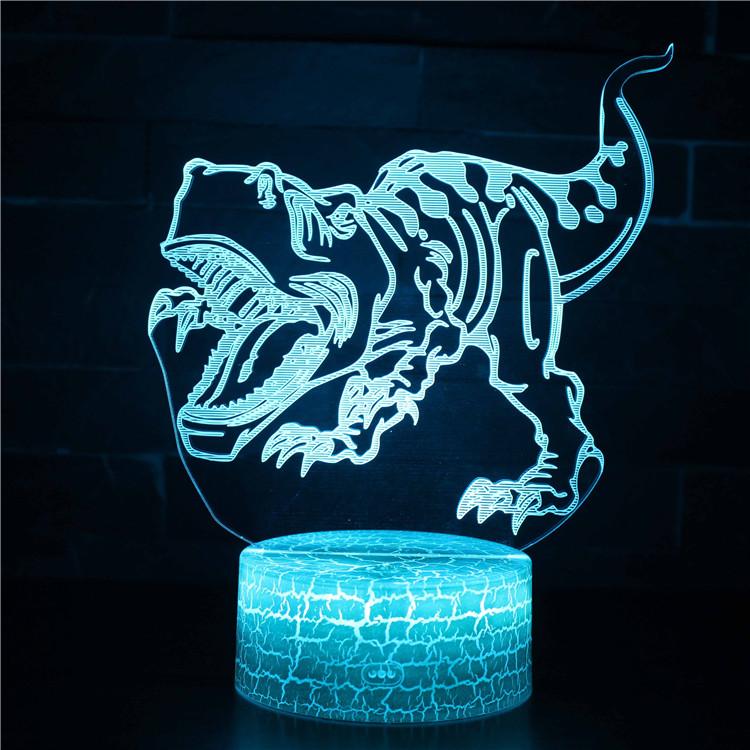 3D Touch Light Night 7 colors remote control - Dinosaur #30