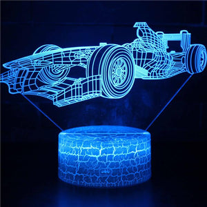 3D Touch Light Night 7 colors remote control - Voiture #92