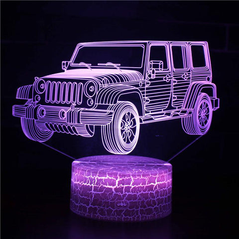 3D Touch Light Night 7 colors remote control - Voiture #94