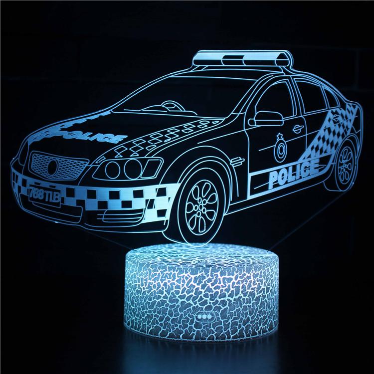 3D Touch Light Night 7 colors remote control - Voiture #107