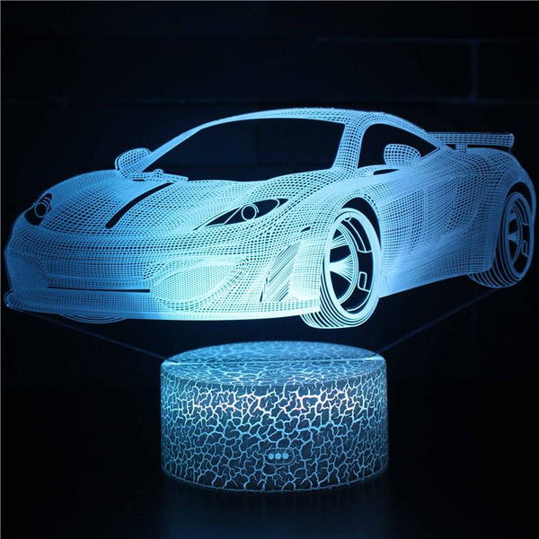 3D Touch Light Night 7 colors remote control - Voiture #108