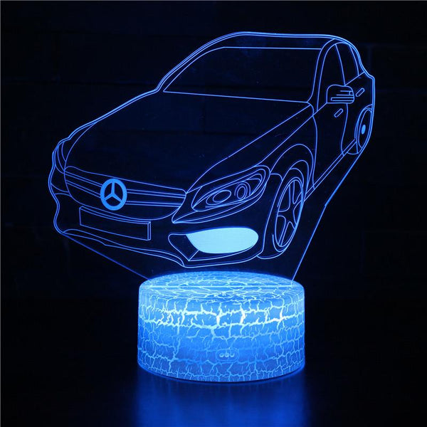 3D Touch Light Night 7 colors remote control - Voiture #109