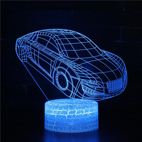 3D Touch Light Night 7 colors remote control - Voiture #111