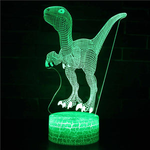 3D Touch Light Night 7 colors remote control - Dinosaur #42