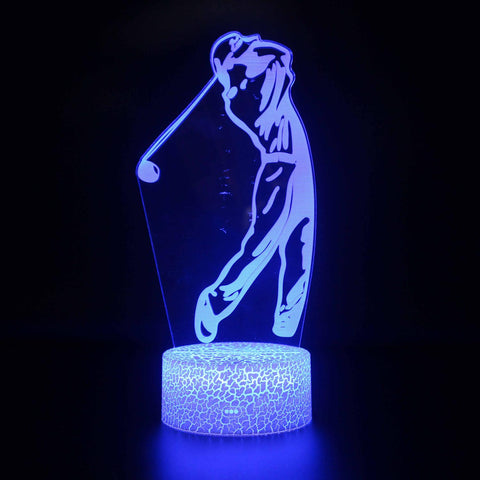 3D Touch Light Night 7 colors remote control - Baseball #438