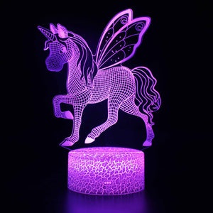 3D Touch Light Night 7 colors remote control - Unicorn #59