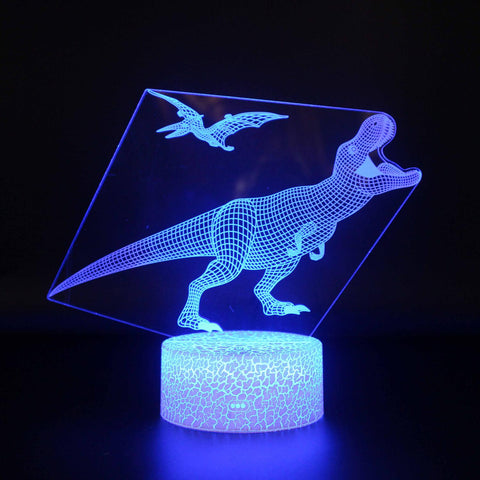 3D Touch Light Night 7 colors remote control - Dinosaur #58