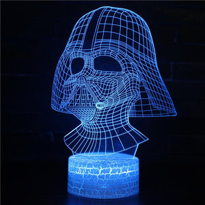 3D Touch Light Night 7 colors remote control - Star Wars #196