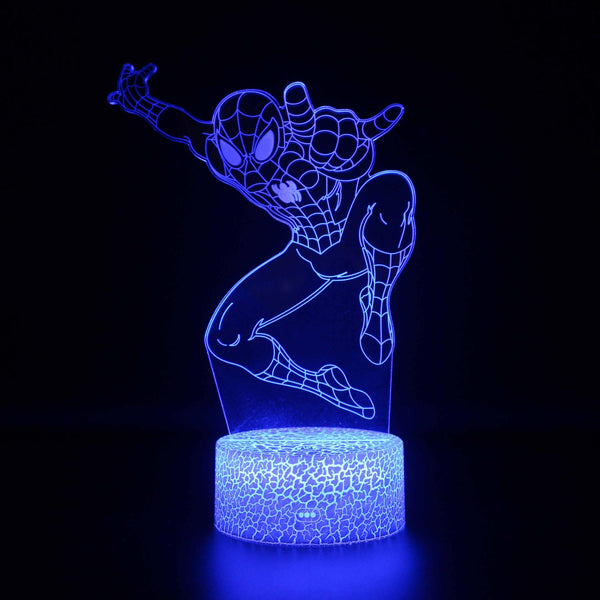 3D Touch Light Night 7 colors remote control - Spiderman #233