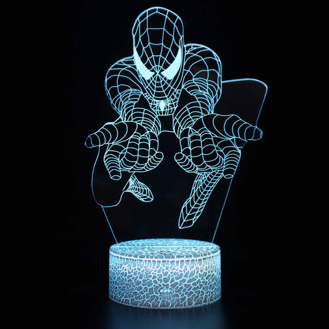 3D Touch Light Night 7 colors remote control - Spiderman #234