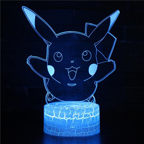 3D Touch Light Night 7 colors remote control - Pikachu #138