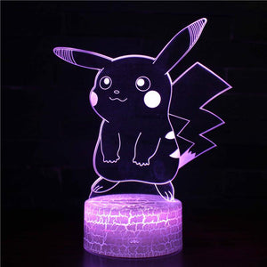 3D Touch Light Night 7 colors remote control - Pikachu #137