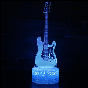 3D Touch Light Night 7 colors remote control - Guitare #346