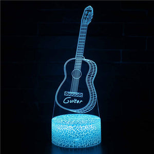 3D Touch Light Night 7 colors remote control - Guitare #349