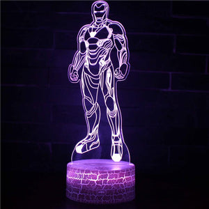 3D Touch Light Night 7 colors remote control - Iron man #204