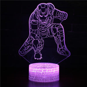 3D Touch Light Night 7 colors remote control - Iron man #209